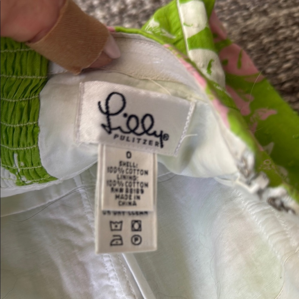 Lilly Pulitzer Green and Pink Strapless Dress - Picture 3 of 4
